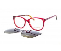 MONDO 0598 c2 červené junior plastové brýle s klipem, vel.50